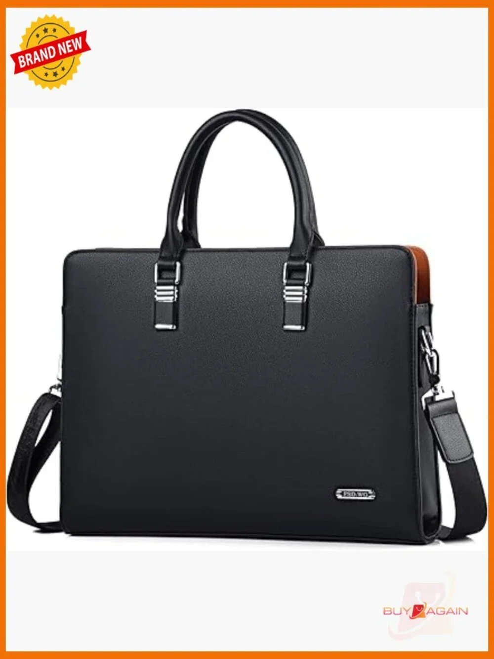 Leather Briefcase Laptop Bag for Men Business Travel Shoulder Bag
